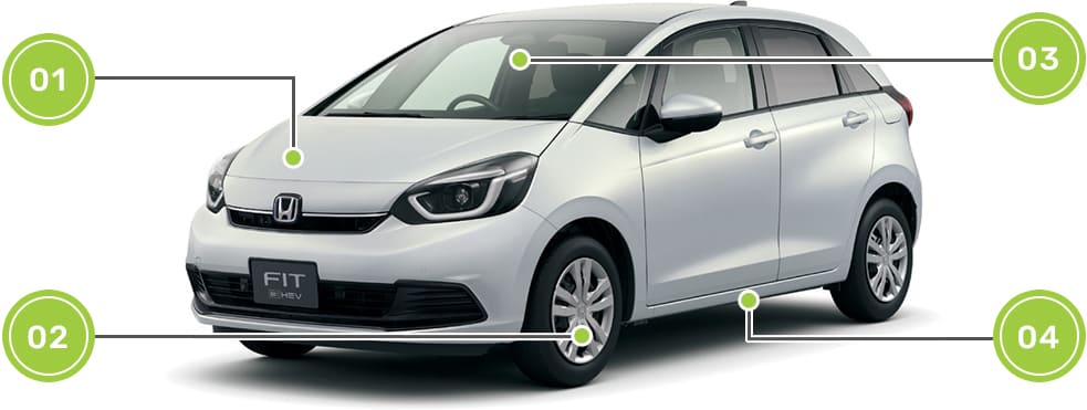 6ヶ月無料点検の点検箇所イメージ